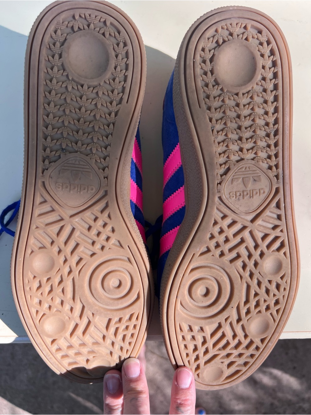 Adidas Handball Spezial Sneakers in Royal Blue & Hot Pink - Picture 5 of 5